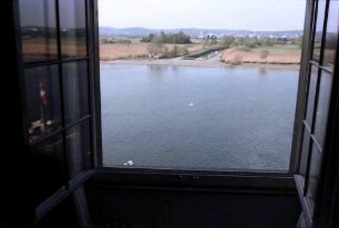 Gottlieben: Ausblick vom Hotelzimmer Drachenburg auf Rhein