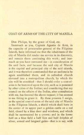 Coat-of-arms of the city of Manila