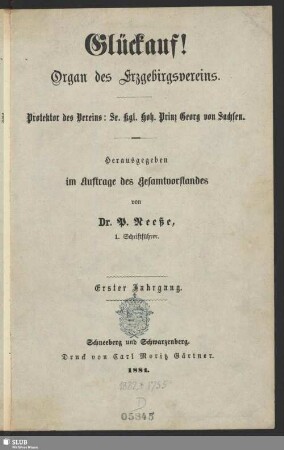 1.1881: Glückauf : Zeitschrift des Erzgebirgsvereins