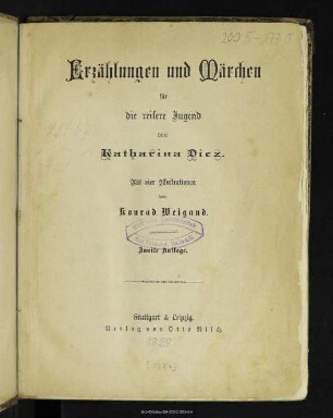 Erzählungen und Märchen für die reifere Jugend