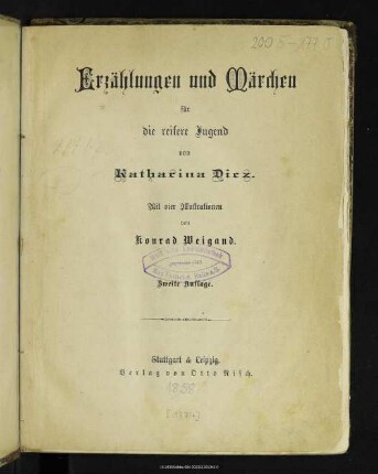 Erzählungen und Märchen für die reifere Jugend