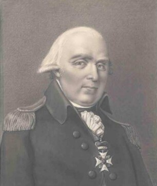 Christian Eberhard von Georgii, Oberst und Kommandeur des Regiments von 1766-1771, Brustbild