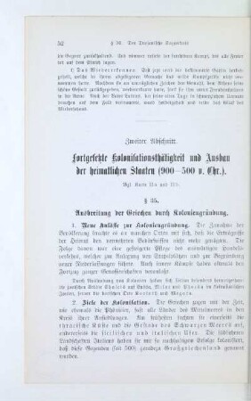 Zweiter Abschnitt. Fortgesetzte Kolonisationsthätigkeit und Ausbau der heimatlichen Staaten (900 - 500 v. Chr.)