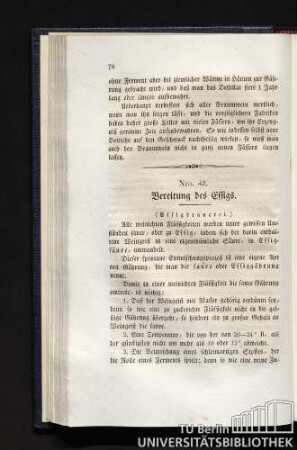 Nro. 42. Bereitung des Essigs. (Essigbrauerei.)