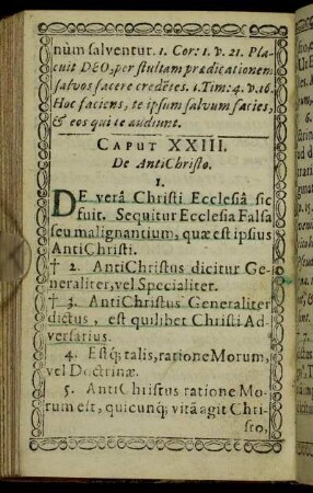 Caput XXIII. De Anti Christo.