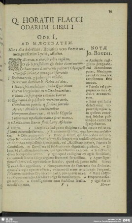 Q. Horatii Flacci Odarum Libri I.