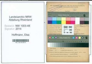 Entnazifizierung Elsa Hoffmann , geb. 05.10.1907 (Lehrerin)