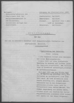 Gaildorf: Pfarrbericht 1938