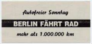 Prospekt zum Fahrradkorso im Rahmen der UN-Klimakonferenz 1995 in Berlin