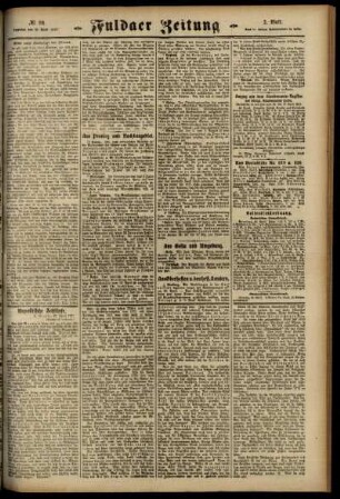 Zweite Ausgabe vom Samstag, den 28. April 1917.