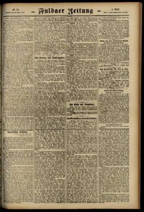 Zweite Ausgabe vom Samstag, den 28. April 1917.