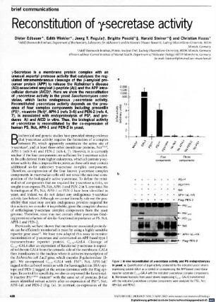 Reconstitution of gamma-secretase activity