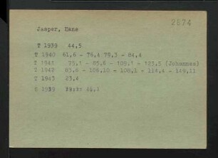 Jasper, Hans
