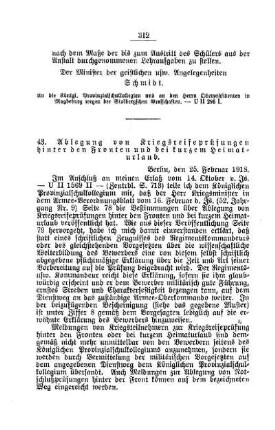Ablegung von Kriegsreifeprüfungen hinter den Fronten und bei kurzem Heimaturlaub : [C. Höhere Lehranstalten für die männliche Jugend]