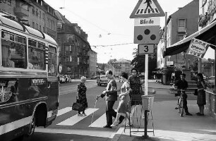 Freiburg: Blindenübergang in der Habsburgerstraße