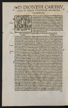 D. Dionysii Carthusiani In Ionam Prophetam Enarratio.