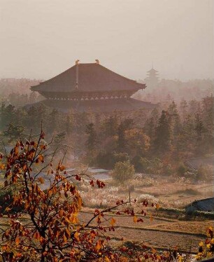 "Halle des großen Buddha des Tōdai-ji-Tempels" aus der Serie "Yamato-ji" (Weg von Yamato)