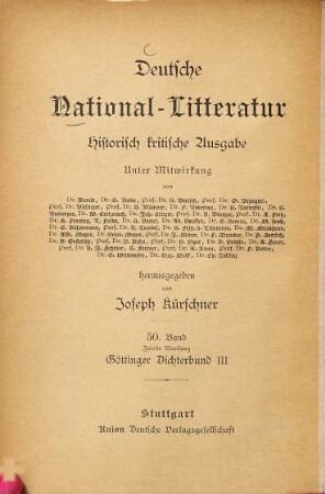 Der Göttinger Dichterbund, 3. Friedrich Leopold Graf zu Stolberg, Matthias Claudius