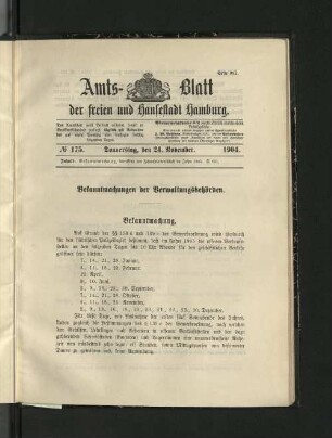 No. 175, 24. November 1904.