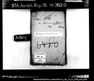 Die dem Harm Hinrich Faß erteilte Erlaubnis zum Kramhandel in Isums