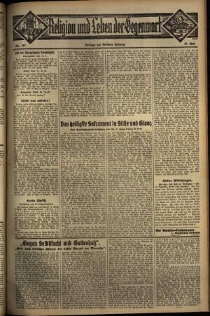 Dritte Ausgabe vom Sonntag, den 22. Mai 1932.