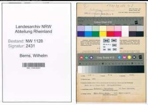 Entnazifizierung Wilhelm Berns , geb. 30.09.1896 (Polizist)