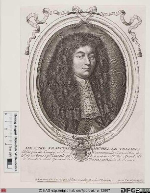 Bildnis François-Michel Le Tellier Louvois, seigneur de Chaville, marquis de