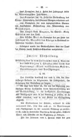 Prüfung der 1838-1841 verkündeten Gesetze