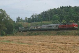 Sigmaringendorf Lok 215 068 E3356 UL-SIG Bnb-Wagen UIC-X-Gepäckwagen