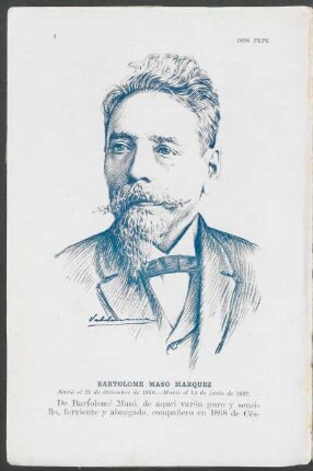 Bartolomé Masó Marquez - Nació el 21 de diciembre de 1830. - Murió el 14 de junio de 1907.