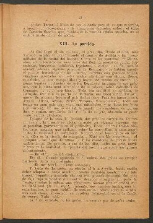 XIII. La partida