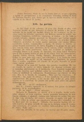 XIII. La partida