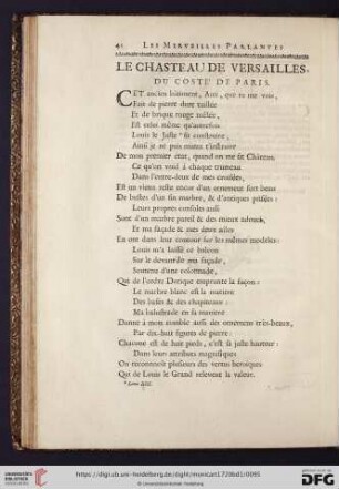 Le chasteau de Versailles