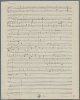 Mörike-Chorliederbuch, Sketches, Coro, op.19, LüdD p.445 - BSB Mus.N. 119,80 : [without title]