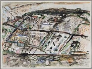 Alte Weinberge im Winter (Haldeckenberg in Freyburg) (I. Fassung)