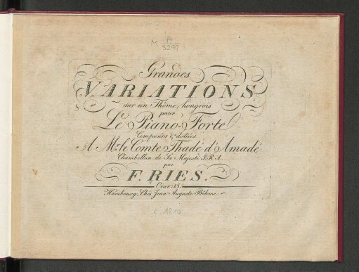 Grandes variations sur un thême hongrois pour le piano-forte