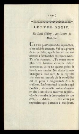 Lettre XXXIV.