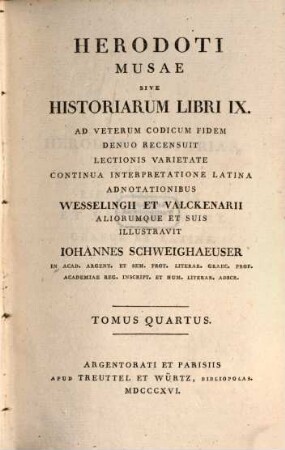 Herodoti Musae sive historiarum libri IX, 4,1