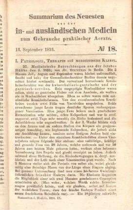 14. September 1834. No 18.