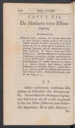 Caput XII. De Ahasuero vero Esterae marito