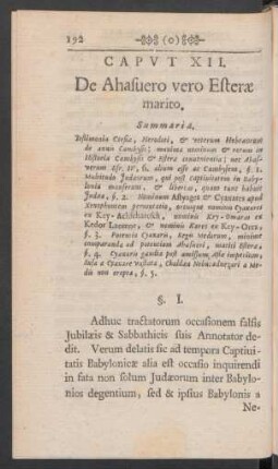 Caput XII. De Ahasuero vero Esterae marito