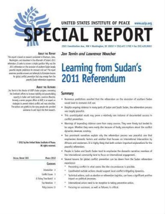 Learning from Sudan's 2011 referendum