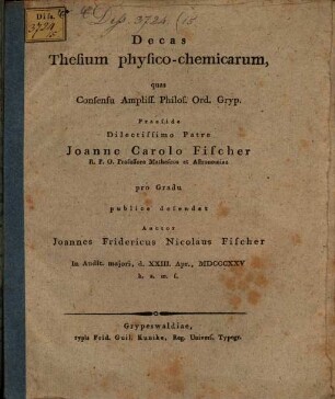 Decas thesium physico-chemicarum