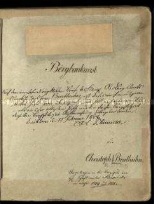 Handschrift zur Bergbaukunst