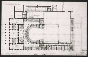 Nationaltheater, München Wiederaufbau: Grundriss 1. Ranggeschoss