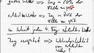 26B.6 Wahrscheinlichkeit; Bayes; Verspätung und schlechtes Wetter