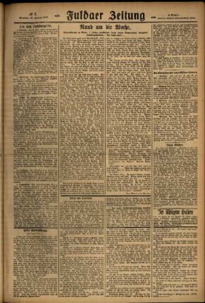 Zweite Ausgabe vom Sonntag, den 10. Januar 1926.