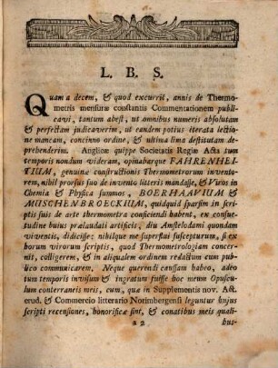 Commentatio de thermometris mensurae constantis