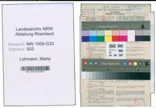 Entnazifizierung Maria Lohmann , geb. 11.03.1895 (Lehrerin)