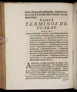 Caput I. Terminos Declarat.